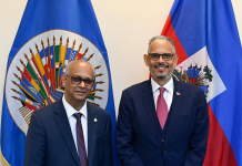 En visite à Washington, le Premier Ministre Alix Didier Fils-Aimé reçu par le secrétaire général de l’OEA, Albert Ramdin