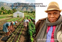 QUE RECOUVRENT LES CONCEPTS DE DEVELOPPEMENT AGRICOLE ET RURAL?