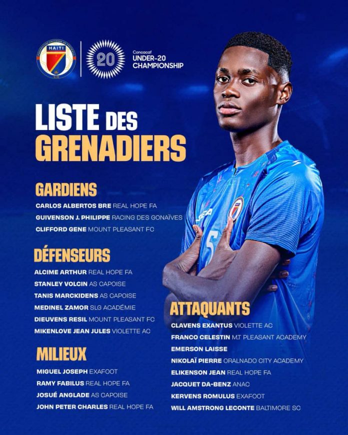 Joueurs U20_Football Haiti_Juillet 2026