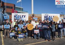 À Dorchester, les démocrates du Massachusetts mobilisent les syndicats à un mois des élections